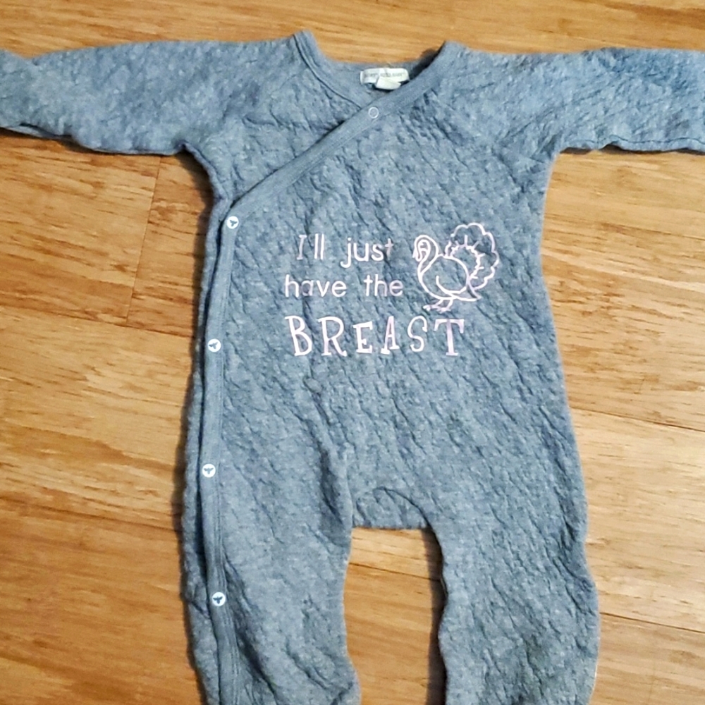 Thanksgiving romper 0-3 month